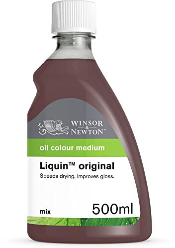Winsor & Newton 3049751 Ölmalmittel, Liquin Original, 500 ml Flasche, flüssiges Malmittel auf Alkydbasis, halbiert die Trocknungszeit von Ölfarben, steigert die Transparenz, schützt vor Vergilbung