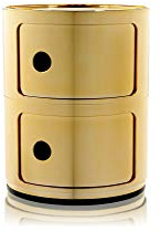 Kartell Componibile, Mobile Contenitore, 2 elementi, Oro
