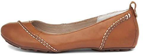 Hush Puppies Women's Janessa Ballet Flats, Brown Tan Leather, 9 UK Wide