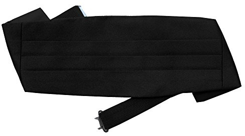DQT Premium Satin Plain Solid Black Boy’s Formal Cummerbund – Adjustable Sizes (2–12 Years)