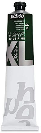 Pébéo - Feines Öl XL 200 ML - Ölgemälde - Ideal für Anfänger oder Profis - Fine Art Malerei - Feine Qualität - Pébéo Ölgemälde - Grüne Erde - 200 ml
