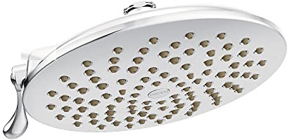 Moen Velocity Chrome Two-Function Rainshower 8-Inch Shower Head with Immersion Technology for a High-Pressure Rinse, S6320