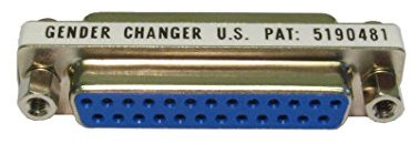 World of Data 25-Pin Parallel Gender Changer (Female-Female) - Low Profile (Slimline) - Coupler - DSUB - IEEE-1284 - D25 - Cable Converter - Port Adapter