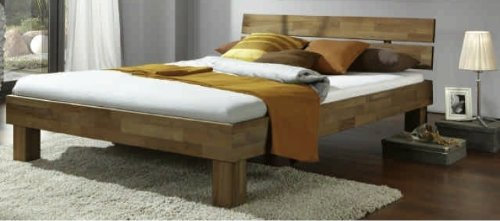 Futonbett Wildeiche massiv geölt 180er breite