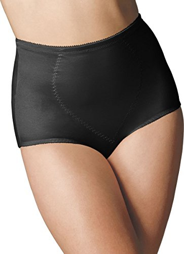 Bali womens Jacquard Mesh Tummy Panel Firm Control 2-pack Fajas Dfx710 shapewear briefs, Black/Black, X-Large US