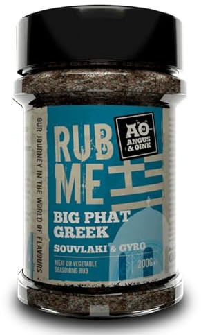 Angus & Oink | Big Phat Greek Seasoning | Traditional Greek Flavours for Gyros & Souvlaki | Perfect for Grilled Chicken, Pork & Shrimp | 200g