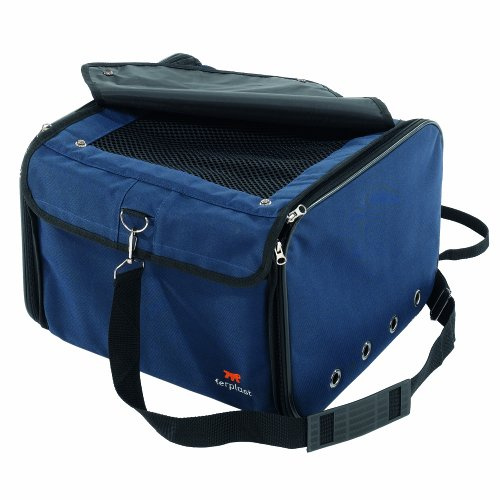 Ferplast Trasportino Gatto ARCA, Trasportino per Cani Auto, Ampia Apertura, Ripiegabile, Tracolla Regolabile, Cinghia di Sicurezza, Max 8 kg, 38 x 38 x h 29 cm