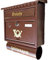 Pachurka & Dąże Briefkasten, Kupfer, Wandmontage, Modern, Vorder, Katalogeinwurf mit Zeitungsrolle, Abschließbar