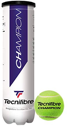 TECNIFIBRE - Balles de Tennis - Champion Tube de 4 balles de Tennis, Unique
