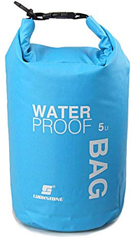 Uncle Paul wasserdichte Tasche - Blau 5L Trockentaschen, wasserdichte Packsäcke zum Treiben Bootfahren Kajakfahren Angeln Rafting Schwimmen Camping Kanufahren Surfen