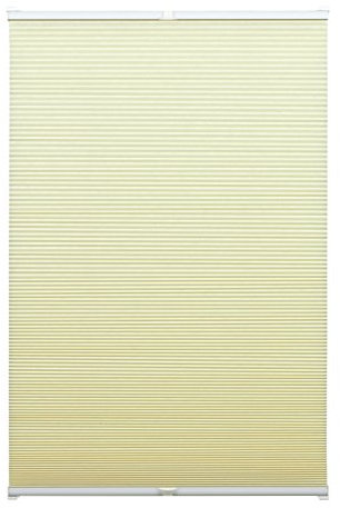 GARDINIA Wabenplissee zum Klemmen, Blickdichtes Faltrollo, Energiesparend, Alle Montage-Teile inklusive, EASYFIX Wabenplissee verspannt mit zwei Bedienschienen, Beige, 80 x 130 cm (BxH)