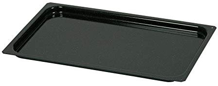 Riess, 0428-022, Profi Gastronorm 1/1, CLASSIC - SPEZIALARTIKEL, Herdblech, Herdbackblech, Maße 32,5 x 53 cm, Höhe: 2 cm, Emaille, schwarz