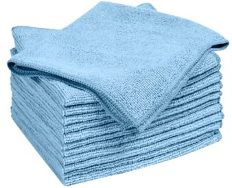 Quickie Microfiber Cleaning Cloth 14 X 14 inch, Blue, 12 Pack, All-Purpose Towel/Wiper for Multi-Purpose Indoor/Outdoor Cleaning/Dusting/Polishing on Kitchen/Bathroom/Auto SurfacesK (49012PDQ)