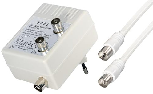 Transmedia FP9iL 2 Geräte Antennenverstärker (47-862MHz, Verstärkung 2X 15dB)