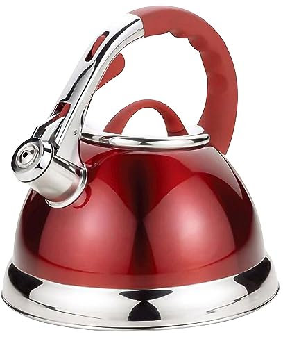 3.5 LITRE STAINLESS STEEL WHISTLING KETTLE RED