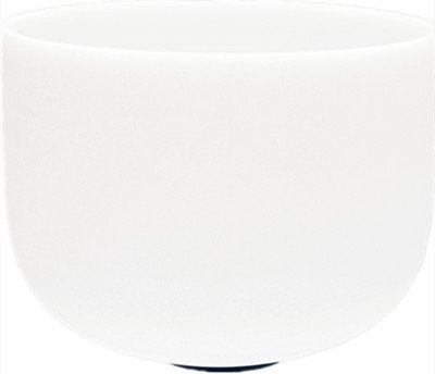 TOPFUND 432Hz E Note Crystal Singing Bowl Solar Plexus Chakra 8 inch with Suede Mallet