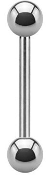 eeddoo Piercing Stab Barbell Silber Titan Gewinde: 1,6 mm Länge: 14 mm 5 mm