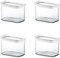 Emsa 513557 OPTIMA Trockenvorratsdose, 1 Liter, 16 x 9,9 x 11,9 cm, transparent/weiß (4er Pack