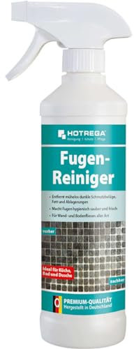 HOTREGA Fugenreiniger 500 ml | Für Bad & Dusche | Extra stark und säurefrei | Entfernt Fett, Seife, Kalk | Frischt die Fugenfarbe auf