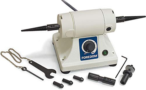 Bench Lathe Kit with Right & Left Hand Tapered Spindles, Collet Holder with 3/32”, 1/8” & 1/4” collets and Right Hand Wheel Mandrel,