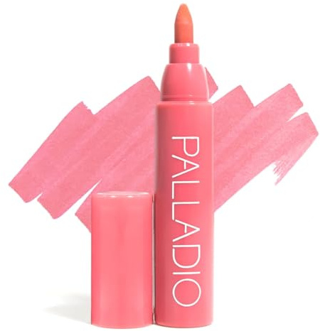 Palladio Lip Stain, Hydrating and Waterproof Formula, Matte Color Look, Long-lasting All Day Wear Lip Color, Smudge Proof Natural Finish, Precise Chisel Tip Marker, Pinky
