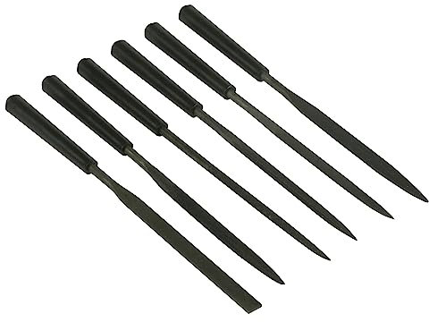 Stanley Nadelfeilen-Set, 6 teilig, 150mm Klingenlänge, Karbon-Stahl, ergonomischer Bi-Material Handgriff, 0-22-500