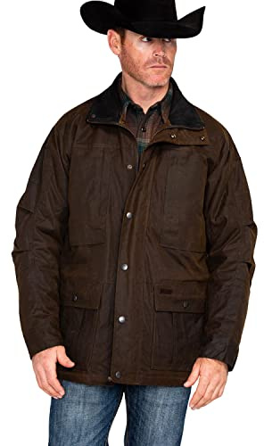 Outback Trading Company Men's 2180 Deer Hunter Waterproof Breathable Cotton Oilskin Outdoor Jacket, Bronze, X-Large