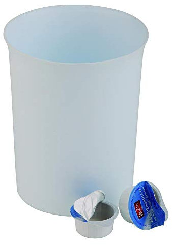 APS Poubelle de Table Ø 11 cm, H: 14 cm, 0,9 Liter Polypropylen, Blanc