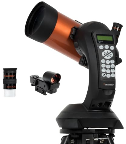 Celestron 11049 NexStar 4SE Computerised Maksutov-Cassegrain Telescope with Advanced GPS, Astroimaging and AutoAlign Features, Black/Orange