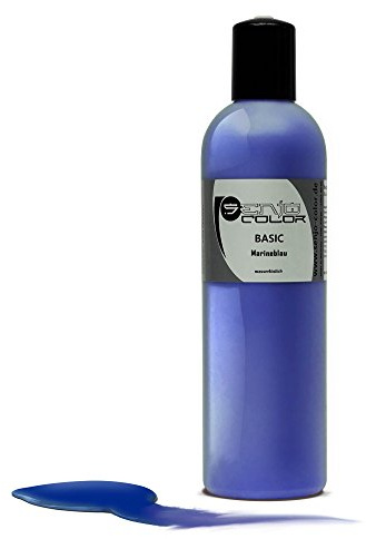 Senjo Color Basic Bodypainting Colour I Maquillage du visage et du corps I cosmétiques, testé dermatologiquement I couleur festival I 250 ml I bleu marine