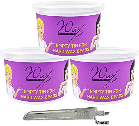 Wax Necessities Empty Refill Wax Can 14.1 Ounces 3 Pack 1 Handle for Wax Can