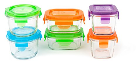 Wean Green Glass Baby Food Storage Containers Starter Set, 12 pieces