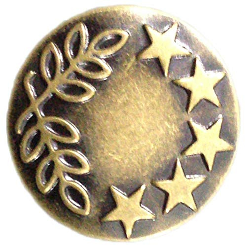 Trimming Shop Jeans Denim Brass Loose 20 Waist Buttons Press/Hammer on Easy to Fix Buttons for Missing Buttons Jeans Pants Button Adjuster/Replacement Denim Jeans Buttons