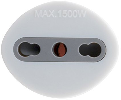 Zenitech - Adaptateur Prise Voyage France vers Italie - Mâle France/Femelle Italie avec Terre - Blanc - Compatible 230V, 16A, 2300W - Sécurisé pour Appareils Électroniques - Design Compact pour Voyage