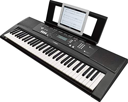 Yamaha Digital Keyboard EZ-220, schwarz – Portables Digital-Keyboard mit USB-to-Host-Anschluss – Keyboard mit 61 anschlagdynamischen Leuchttasten