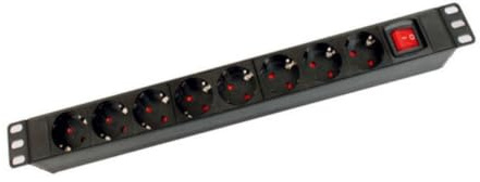 KIMEX Bandeau 8 Prises électriques pour Rack et Baie 19'', Hauteur 1U