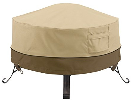 Classic Accessories Veranda Water-Resistant 30 Inch Round Fire Pit Cover, Patio Furniture Covers