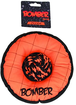 Zeus Bomber Nylon Diskus mit Tau und Knoten, Spielzeug für Hunde, 20cm