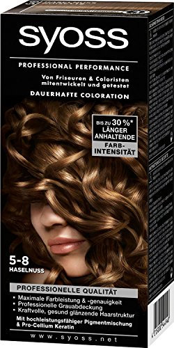 Syoss professional performance colouration, 5-8 hazelnut, pack of 5