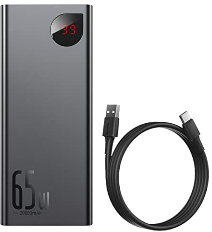 Baseus Batteria Esterna USB Adaman - 20000mAh 65W (Nero)