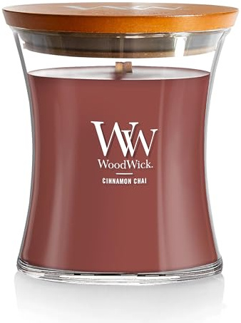 WoodWick Cinnamon Chai Candle, Red, Medium