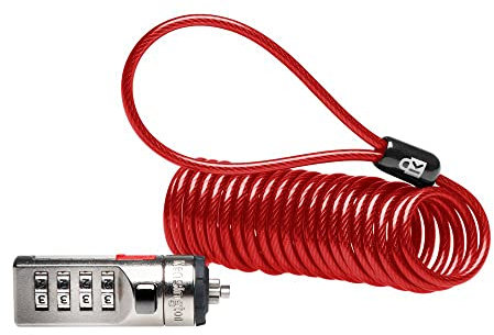 Kensington Portable Combination Cable Lock for Laptops and Other Devices - Red (K64671AM)