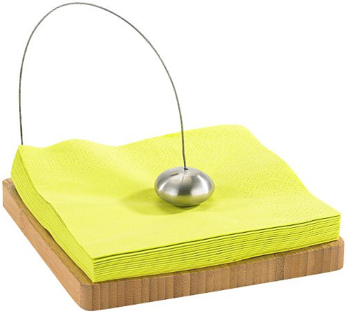 TokioKitchenWare Serviettenaufsteller: Designer-Serviettenhalter aus Bambus (Serviettenhalter für Tisch, Halterungen für Servietten, Papier)