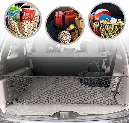 Envelope Style Trunk Mesh Cargo Net for Honda Pilot 2003-202 - Car Accessories - Premium Trunk Organizers and Storage - Cargo Net for SUV - Vehicle Carrier Organizer for Honda Pilot