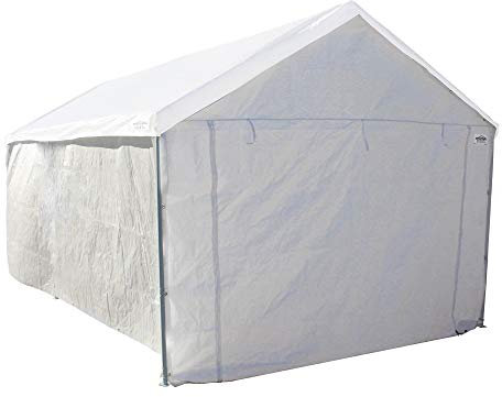 Caravan-Canopy, vit sidoväggssats för domän Carport, 60 x 30 x 0,51 cm