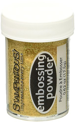 Stampendous Embossing Powder .6 Ounce-Sparkly Jeweled Gold Transparent