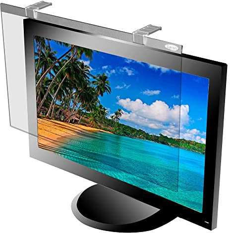 Kantek LCD Protect Anti Glare Computer Screen Cover, Fits 21.5 & 22 Widescreen Monitors, Frameless, Enhances Contrast and Color
