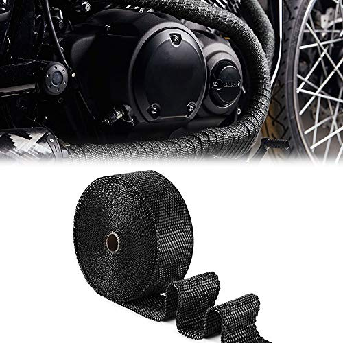 4R Quattroerre.it - 16049 - Nastro Termico Isolante per Collettori Moto, Nero, 5 cm x 5 mt