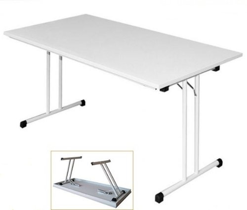 KLAPPTISCH Besprechungstisch Kantinentisch Verkaufstisch Schreibtisch 160x80 Platte Lichtgrau/Stahl-Gestell Lichtgrau 350520