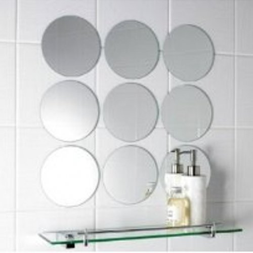 Cirkel spegelplattor och mosaikspeglade cirkelplattor - paket med 10-4 cm diameter
